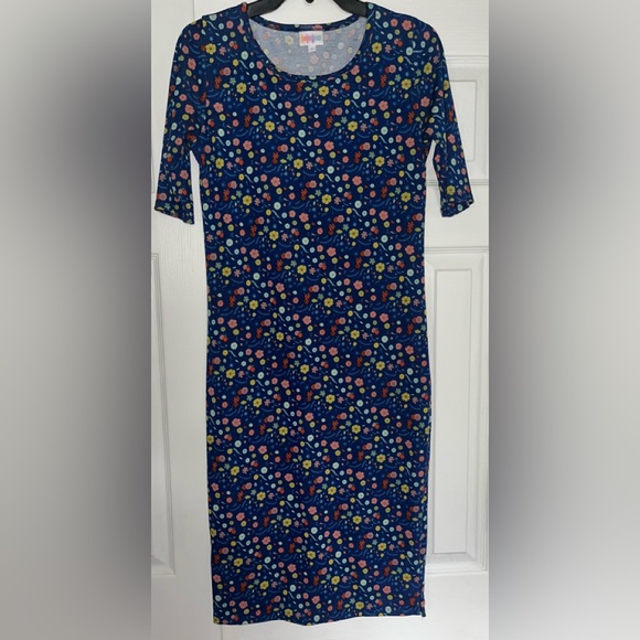 LuLaRoe Mixed Color Dress, Size Small - Picture 4 of 5